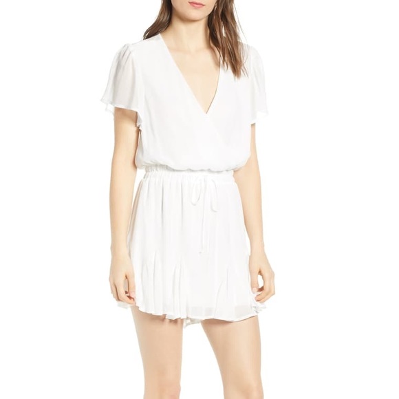 ROW•A White Ruffle Romper Size M - Picture 1 of 8